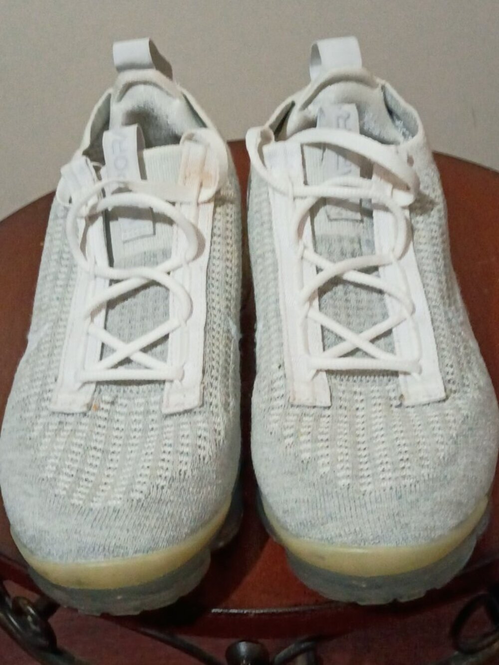 Nike Air Vapor Max 2021 Flyknit DC4112100 Shoes Wht Pure Platinum Womens Sz 8.5 - Picture 5 of 14